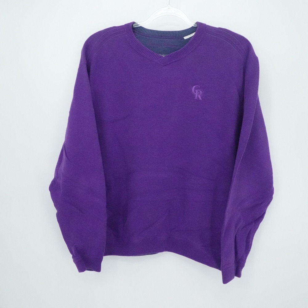 Colorado Rockies Sweater Mens XXL Purple Tommy Bahama Pullover MLB‎ Baseball